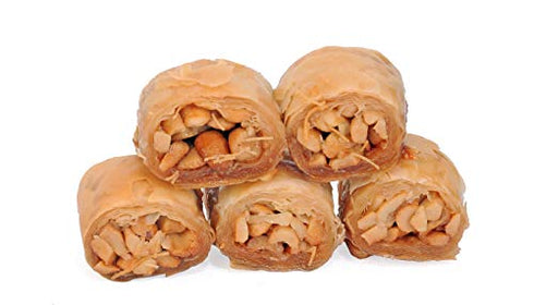 Bitesize Turkish Pistachio Baklava Assortment - Handmade Dessert Pastry - 12 pcs. Kosher certified.